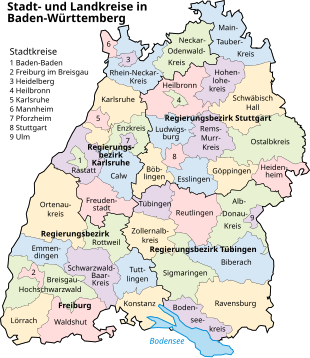 Cidades e Concellos de Baden-Württemberg
