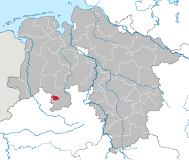 Lage des Osnabrück in Niedersachsen (anklickbare Karte)