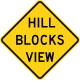 Zeichen W7-6 Sicht durch Berg blockiert