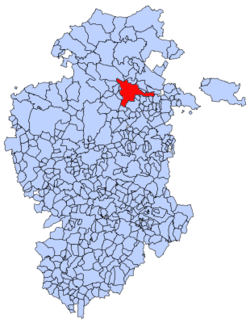 Municipal location of Oña in Burgos province