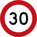 (R1-1) 30 km/h speed limit