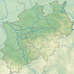 Location of Düsseldorf in North Rhine-Westphalia