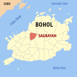 Mapa ning Bohol ampong Sagbayan ilage