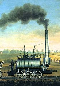 Detail of a painting in which Steam Elephant is depicted.