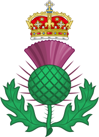 Scottish thistle as a Heraldic badge