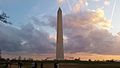 Monumento a Washington - Nuvens ao pôr-do-sol, março de 2016
