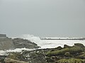 La tempête du 26 janvier 2014 à Guilvinec : vagues à l'assaut de la digue protégeant le port -2