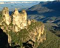 The Three Sisters are a famous landmark in the Blue Mountains.