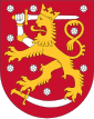 Suomen tasavalta (Finlandiż) Republiken Finland (Żvediż) – Emblema