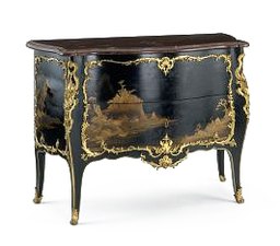 Commode laquée de Bernard Van Riesamburgh, Victoria and Albert Museum (1750-1760).