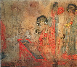 جصية من سلالة لياو (907-1125) مقبرة في باوشان ، الحرقين