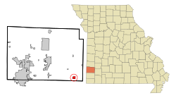 Location of Sarcoxie, Missouri