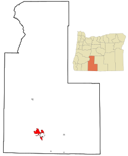 Location in Oregon