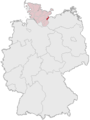 Location of Lübeck in Germany