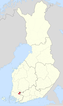 Kaart met de locatie van Loimaan kunta