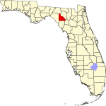 Округ Лафейетт на карте штата.