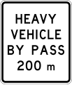 (A45-1/IG-4) Heavy Vehicle By Pass Ahead (in 200 metres)