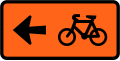 (TW-32) Cyclists follow this sign (to the left)