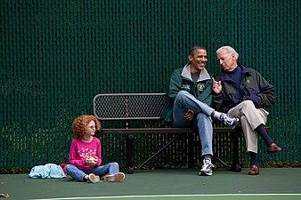 Barack Obama și Joe Biden la Camp David în 2010.