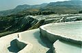 Limestone formations and thermal springs in Pamukkale (cotton castle)