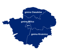 Plan powiatu milickiego