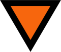 Netherlands 1939 to 1941 As a symbol of neutrality, the Dutch adopted an orange triangle outlined in black until German invasion