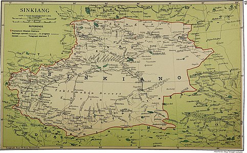Map including Karakoram Pass (18,307) (1917)