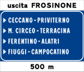 Cartello di itinerario