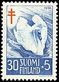 1956年芬兰邮票上的疣鼻天鹅