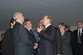 Vladimir Putin visiting Brazil - file Brazilian Russian Chamber of Commerce and Industry 2004 (3).JPG