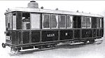 The first steam railcar built by Ganz and de Dion-Bouton