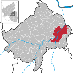 Läget för Bad Kreuznach i Landkreis Bad Kreuznach