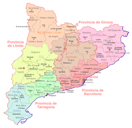 Kaart van Catalonië