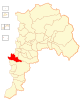 Map of the Valparaíso commune in the Valparaíso Region