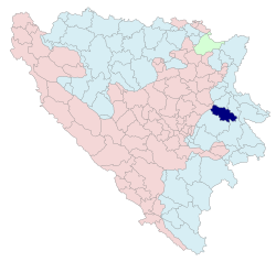 موقعیت هان پییساک در نقشه بوسنی و هرزگوین