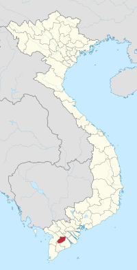 Hậu Giang'ın Vietnam'daki konumu