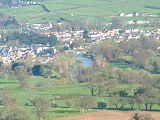Vue de Llanrwst depuis la forêt de Gwydir.