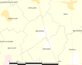 Mapa obce Béhagnies
