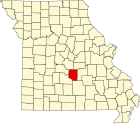 普瓦斯基縣在密蘇里州的位置