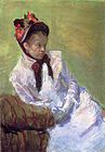 Mary Cassatt era una artista americana que es va especialitzar a elaborar retrats de dones i infants. Aquesta obra és de 1878.