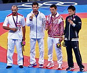 Siegerehrung 2012, ganz rechts mit Bronze Ryūtarō Matsumoto