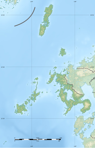 長崎県内において男女群島は南西端（画像左下）に位置する
