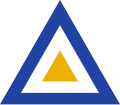 Myanmar 1955 to present A triangular insignia in blue, white, and gold (a pun on the 'Golden Triangle')