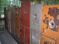 Soviet prison doors on display in the Museum of Occupations