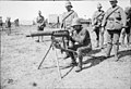 On an early tripod with an early recoil booster ("muzzle attachment") during the 2nd Boer War