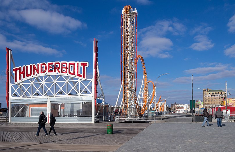 Thunderbolt roller coaster on Coney Island