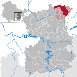 Läget för kommunen Triptis i Saale-Orla-Kreis