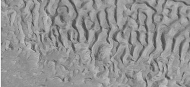 Surface forms in Ismenius Lacus, as seen by HiRISE under HiWish program