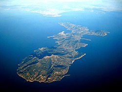 Veduta aerea dell'isola d'Elba