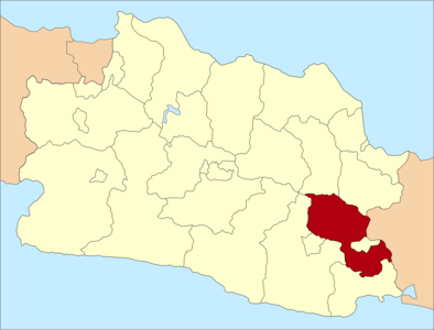 Lokasi Kabupaten Ciamis di Jawa Barat.